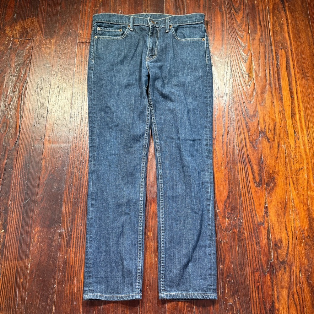 Levis 511 Jeans Mens 36x32 Dark Wash Blue Slim Fit Stretch Denim 04511-0241